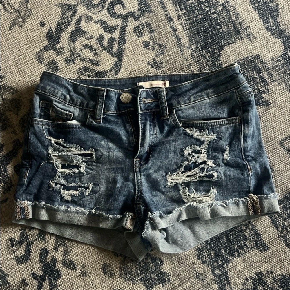 SO Blue Jean Shorts Distressed Cut-Offs